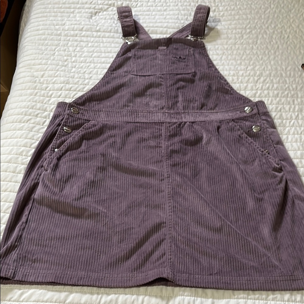 Adidas Plum Corduroy Overall Dress